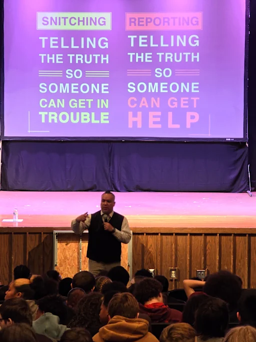 Snitching vs Reporting Bullying School Assembly