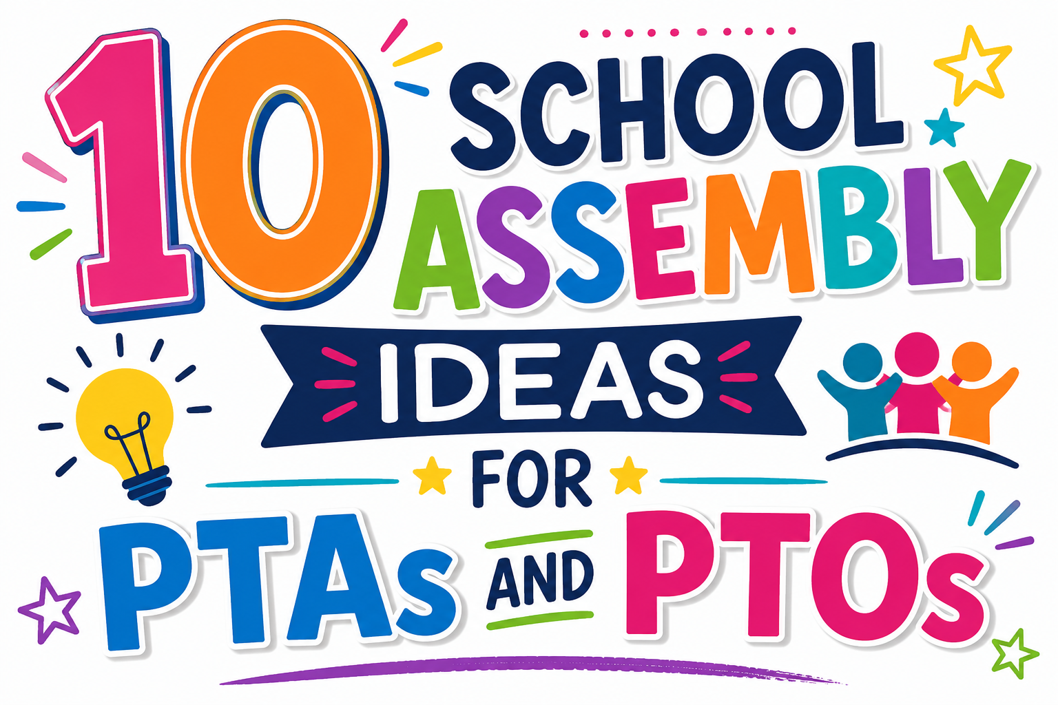 10 school assembly ideas for PTAs and PTOs including anti-bullying, student leadership, drug prevention, kindness, and school culture programs.